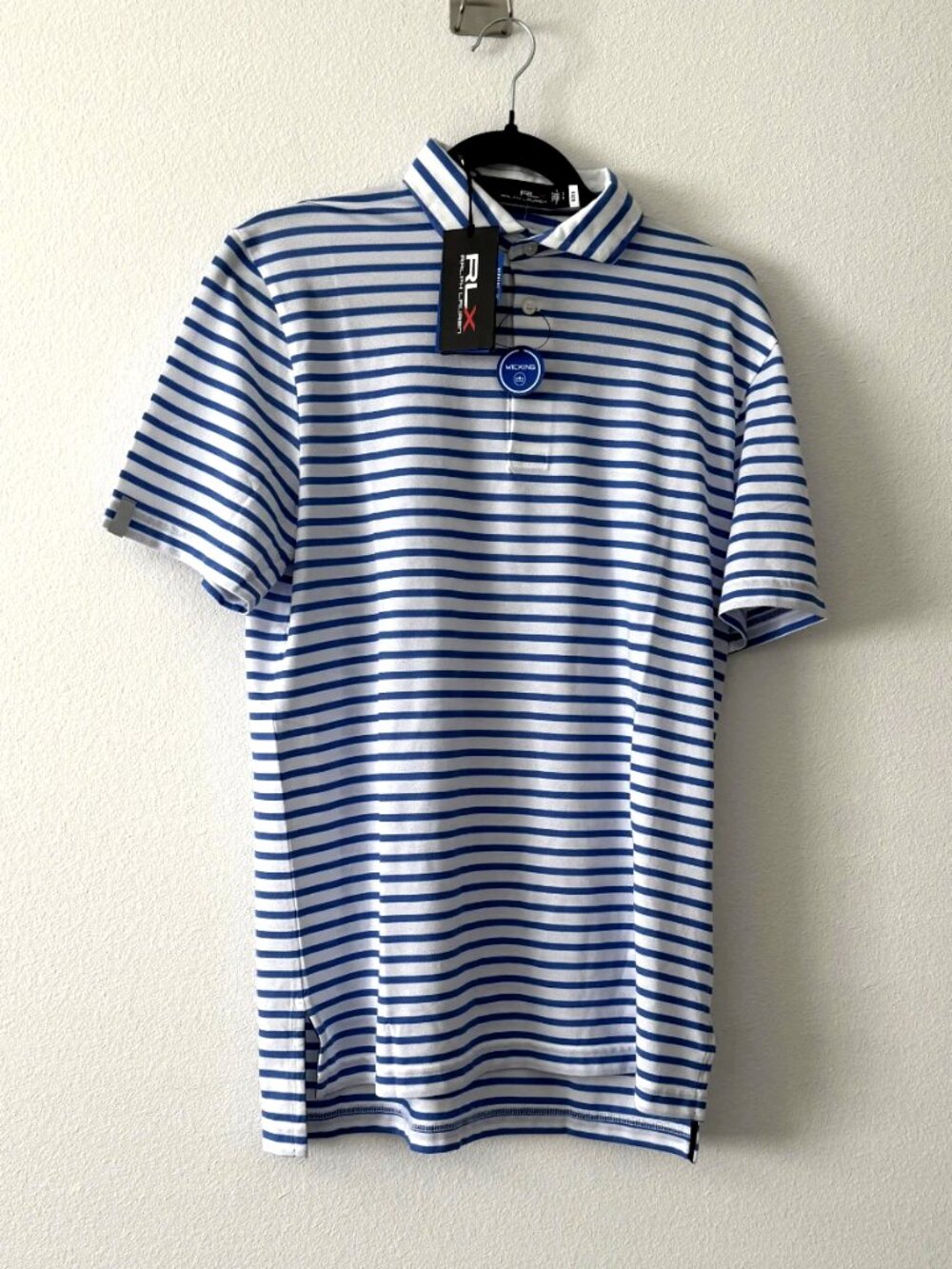 RLX Ralph Lauren Men's Cotton-Blend Striped Golf Polo Size S NWT